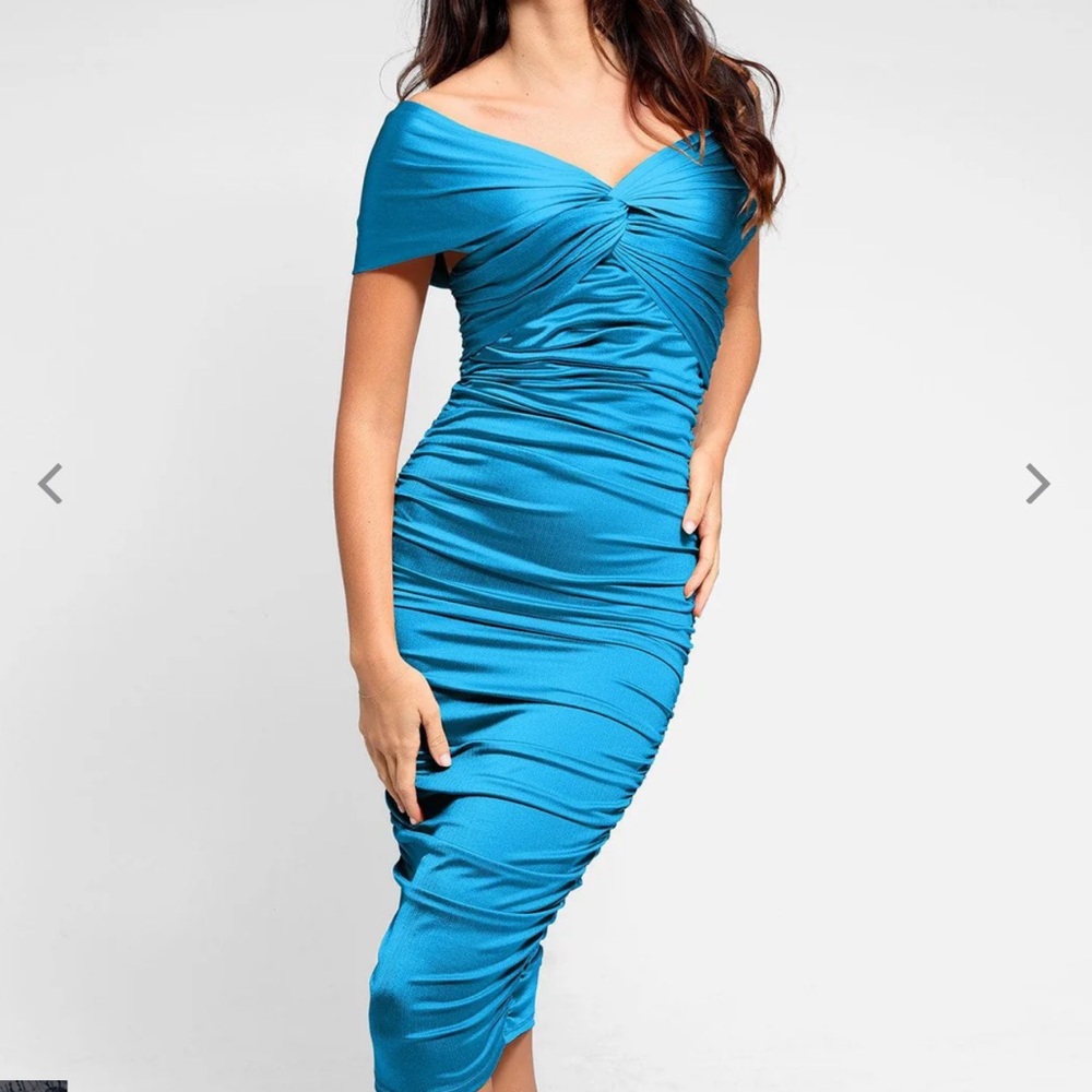 Popilush built in shapewear teal Dress (darker than pictured - Picture 3 of 13